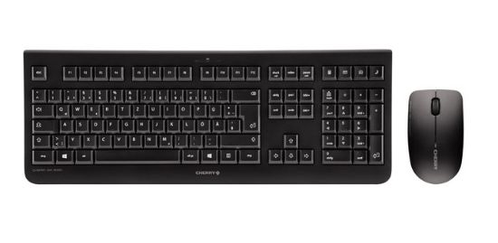 Image de CHERRY DW 3000 Ensemble Clavier & Souris sans fil, noir, USB, AZERTY - FR (JD-0710FR-2)