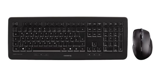 Image de CHERRY DW 5100 Ensemble Clavier & Souris sans fil, noir, USB, AZERTY - FR (JD-0520FR-2)