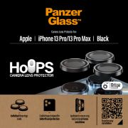Image de PanzerGlass ® Hoops® Camera Lens Protector Black for iPhone 13 Pro | 13 Pro Max Protection d'écran transparent Apple 1 pièce(s) (1143)