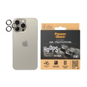 Image de PanzerGlass ® Hoops® Titanium Camera Lens Protector Natural iPhone 15 Pro | 15 Pro Max Protection d'écran transparent Apple 1 pièce(s) (1198)