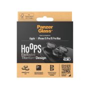 Image de PanzerGlass ® Hoops® Titanium Camera Lens Protector Black iPhone 15 Pro | 15 Pro Max Protection d'écran transparent Apple 1 pièce(s) (1203)