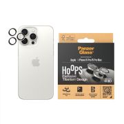 Image de PanzerGlass ® Hoops® Titanium Camera Lens Protector White iPhone 15 Pro | 15 Pro Max Protection d'écran transparent Apple 1 pièce(s) (1197)