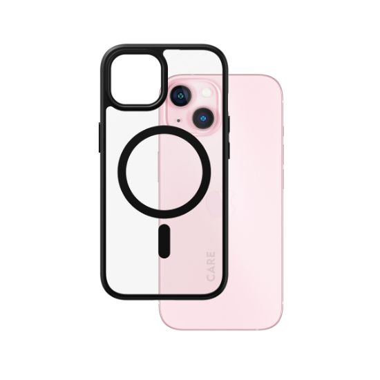 Image de PanzerGlass CARE™ by ® Urban Combat Case Transparent w. Black MagSafe iPhone 15 coque de protection pour téléphones portables 15,5 cm (6.1") Housse Noir (1425)