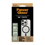 Image de PanzerGlass ® HardCase Transparent w. Black MagSafe & Frame iPhone 16 Pro coque de protection pour téléphones portables Housse Noir (1302)