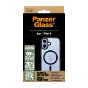 Image de PanzerGlass ® HardCase Transparent w. Black MagSafe & Frame iPhone 16 coque de protection pour téléphones portables Housse Noir (1301)