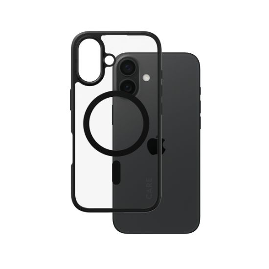 Image de PanzerGlass CARE™ by ® Urban Combat Case Transparent w. Black Frame & MagSafe iPhone 16 coque de protection pour téléphones portables Housse Noir (1357)