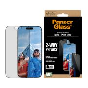 Image de PanzerGlass ® 2-Way Privacy Screen Protector iPhone 17 Pro | Ultra-Wide Fit w. EasyAligner Protection d'écran transparent Apple 1 pièce(s) (PG25586)