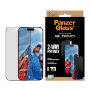 Image de PanzerGlass ® 2-Way Privacy Screen Protector iPhone 17 | iPhone 16 Pro | Ultra-Wide Fit w. EasyAligner Protection d'écran transparent Apple 1 pièce(s) (PG93414)