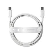 Image de PanzerGlass empower™ by ® Racing 60W USB-C to USB-C Cable | USB 2.0 | 1.2M | Silver White câble USB Blanc (EM52178)