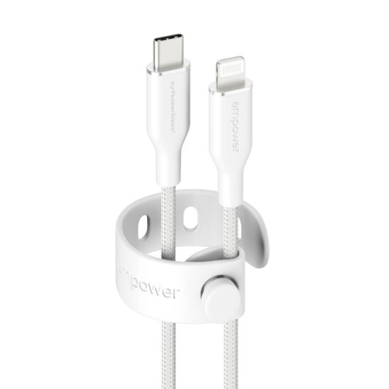 Image de PanzerGlass empower™ by ® Racing 60W USB-C to Lightning Cable | USB 2.0 | 1.2M | Silver White câble USB Blanc (EM41725)