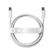 Image de PanzerGlass empower™ by ® Racing 240W USB-C to USB-C Cable | USB 2.0 | 2M | Silver White câble USB Blanc (EM86681)