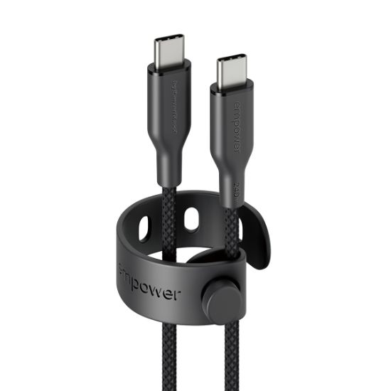 Image de PanzerGlass empower™ by ® Racing 240W USB-C to USB-C Cable | USB 2.0 | 2M | Space Black câble USB Noir (EM32448)