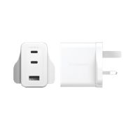 Image de PanzerGlass empower™ by ® Turbo 70W Multiple Charger incl. 2 x USB-C + USB-A | UK Plug | Silver White Blanc (EM83840)