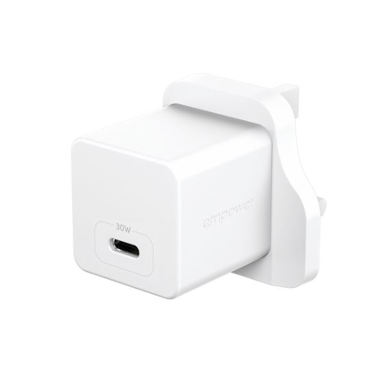 Image de PanzerGlass empower™ by ® Turbo 30W Charger Single USB-C | UK Plug | Silver White Blanc (EM30663)