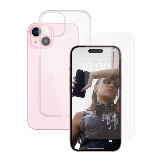 Image de PanzerGlass SAFE. by ® 2-in-1 Bundle iPhone 15 | BULK Protection d'écran transparent Apple 50 pièce(s) (BULKSAFE95576)