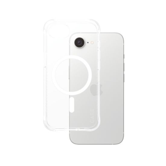 Image de PanzerGlass CARE™ by ® Samba Case Transparent w. White Qi Compatible iPhone New 16e 2026 | 16e coque de protection pour téléphones portables Housse (CRRFLCMG29845)