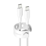 Image de PanzerGlass empower™ by ® Racing 240W USB-C to USB-C Cable | USB 2.0 | 1.2M | Silver White câble USB Blanc (EM77569)