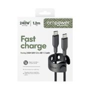 Image de PanzerGlass empower™ by ® Racing 240W USB-C to USB-C Cable | USB 2.0 | 1.2M | Space Black câble USB Noir (EM64861)