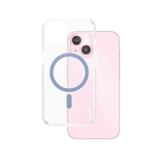 Image de PanzerGlass CARE™ by ® Urban Combat Case Transparent w. Blue MagSafe iPhone 15 coque de protection pour téléphones portables Housse (CRRFUBMG29453)