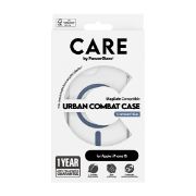 Image de PanzerGlass CARE™ by ® Urban Combat Case Transparent w. Blue MagSafe iPhone 15 coque de protection pour téléphones portables Housse (CRRFUBMG29453)