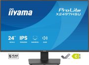 Image de iiyama ProLite écran plat de PC 60,5 cm (23.8") 1920 x 1080 pixels Full HD LED Noir (X2497HSU-B1)