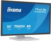 Image de iiyama ProLite écran plat de PC 60,5 cm (23.8") 1920 x 1080 pixels Full HD LED Écran tactile Blanc (T2452MSC-W1AG)