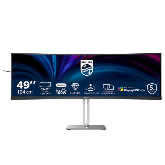 Image de Philips 5000 series écran plat de PC 124 cm (48.8") 5120 x 1440 pixels Dual QHD LCD Noir (49B2U5900C/00)