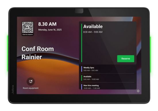 Image de Jabra Scheduler UC 25,6 cm (10.1") 1920 x 1200 pixels 802.11a, 802.11b, 802.11g, Wi-Fi 4 (802.11n), Wi-Fi 5 (802.11ac) Noir Bluetooth (8020-239)