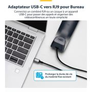 Image de StarTech.com Adaptateur USB-C vers RJ9 pour Combiné Téléphonique de Bureau ou Casque Filaire/Sans Fil, Utilise le Matériel Fixe Existant, 1,8m, pour Ordinateur Portab ... (UR9-HEADSET-ADAPTER)