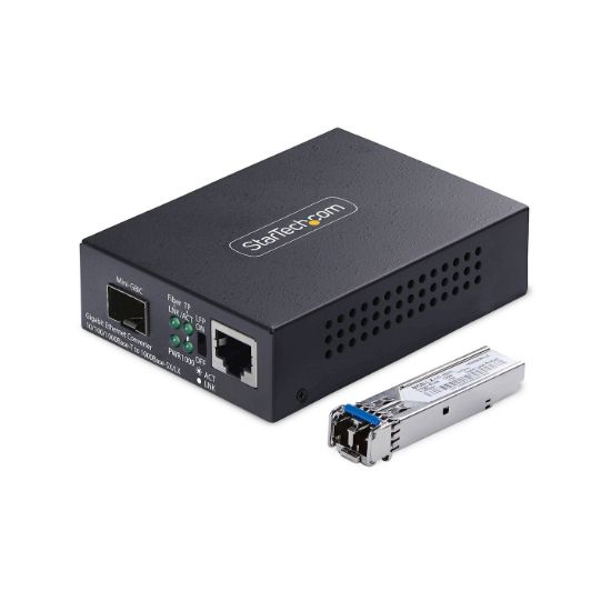 Image de StarTech.com convertisseur de support réseau 2000 Mbit/s 1310 nm Monomode Noir (MCM1110SMLC20)