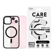Image de PanzerGlass CARE™ by ® Urban Combat Case Transparent w. Black MagSafe iPhone 15 coque de protection pour téléphones portables 15,5 cm (6.1") Housse Noir (1425)
