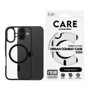 Image de PanzerGlass CARE™ by ® Urban Combat Case Transparent w. Black Frame & MagSafe iPhone 16 coque de protection pour téléphones portables Housse Noir (1357)