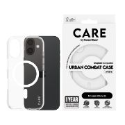 Image de PanzerGlass CARE™ by ® Urban Combat Case Transparent w. White MagSafe iPhone 16 coque de protection pour téléphones portables Housse (1337)