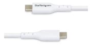 Image de StarTech.com Lot de 2 Câbles de Recharge USB-C de 1m Blanc, Câble USB C, Cordon d'Alimentation pour PC Portable USB 2.0 Type-C, Alimentation 60 W 3 A, Gaine TPE, Câble d ... (USB2CC1MNCWHE2PK)