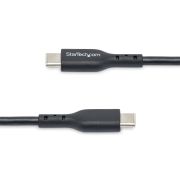 Image de StarTech.com Lot de 2 Câbles de Recharge USB-C de 1m, Câble USB C, Cordon d'Alimentation pour PC Portable USB 2.0 Type-C, Alimentation 60 W 3 A, Gaine TPE, Câble de Transfe ... (USB2CC1MNC2PK)