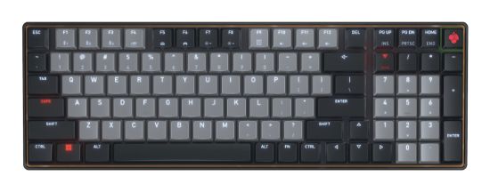 Image de CHERRY KW 550 MX LP clavier maison/bureau USB + Bluetooth QZERTY Anglais américain Noir (G8A-25510HOAUS-2)