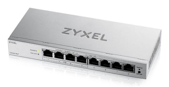 Image de Zyxel GS1200-8HPV3 Géré L2 Gigabit Ethernet (10/100/1000) Connexion Ethernet, supportant l'alimentation via ce port (PoE) Bureau Gris (GS1200-8HPV3-EU0101F)