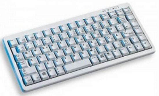 Image de CHERRY Compact-Keyboard G84-4100 clavier Bureau USB + PS/2 AZERTY Gris (G84-4100LCAFR-0)