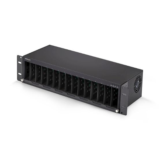 Image de StarTech.com Châssis de Convertisseur de Média Non Géré à 15 Slots pour la Série de Convertisseurs de Média MCM, Isolation Complète de l'Alimentation, Refroidissement ... (MCM15-MEDIA-CHASSIS)