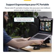 Image de StarTech.com Support Rotatif pour PC Portable, Base Pivotante à 360&deg;, Support Rotatif pour Bureau, Hauteur et Inclinaison Réglables, Poids Max 5kg, Construction en ... (ATFR-LAPTOP-RISER)