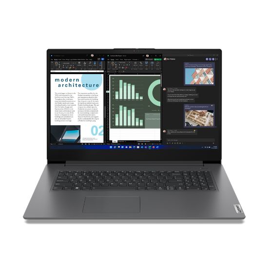 Image de Lenovo V17 G4 IRU Intel® Core™ i5 i5-13420H Ordinateur portable 43,9 cm (17.3") Full HD 16 Go DDR4-SDRAM 512 Go SSD Wi-Fi 6 (802.11ax) Windows 11 Pro Anglais Gris (83A2004TMH)