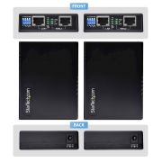 Image de StarTech.com Kit d'Extension Ethernet VDSL2 sur Paire de Fils Unique, Répéteur LAN Longue Portée Jusqu'à 1km sur Ligne Téléphonique/CAT5e/CAT6, Jusqu'à 300 Mbps, Rem ... (VDSL-LAN-EXTENDER-EU)