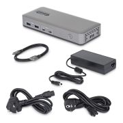 Image de StarTech.com Station d'Accueil USB-C à Deux Écrans, DisplayPort, 4K 60Hz, Recharge d'Ordinateur Portable 100 W, 1 GbE, Sans Pilote, Station d'Accueil Multi-Écrans pour Wi ... (201UE-USBC-DOCK)