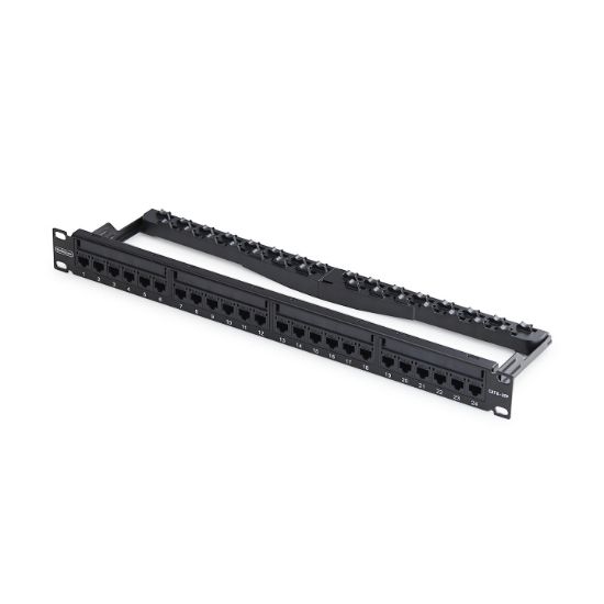 Image de StarTech.com Panneau de Brassage 24 Ports 1U avec Barre de Gestion des Câbles, Panneau de Brassage Ethernet Cat6 Monté en Rack avec Coupleurs RJ45 UTP en Ligne (C6PANELUTP241UFT)