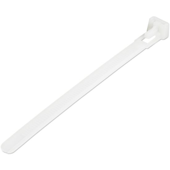 Image de StarTech.com Colliers de Serrage Réutilisables 12 cm Blancs - Largeur 7 mm - Diam. faisceau 30 mm - Résistance traction 22 kg - Colson nylon détachable - Intérieur/extérieur - H ... (CBMZTRB5)