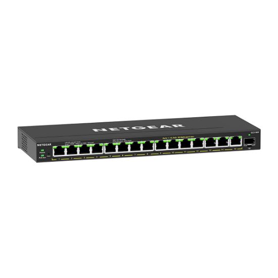 Image de NETGEAR commutateur réseau Géré Gigabit Ethernet (10/100/1000) Connexion Ethernet, supportant l'alimentation via ce port (PoE) Noir (GS316EP-100PES)