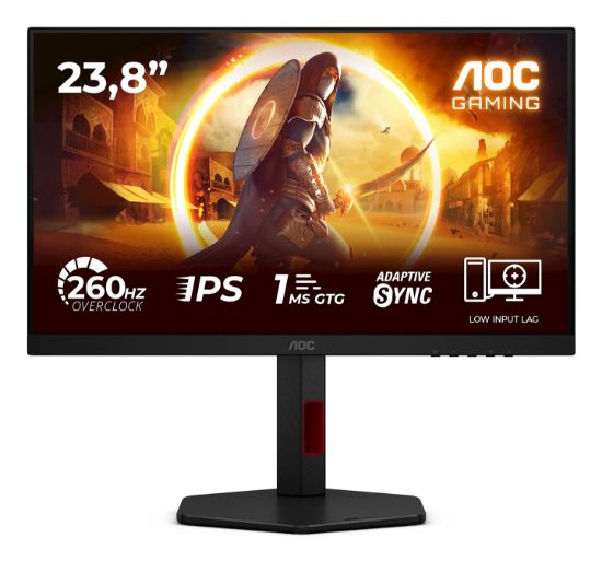 Image de AOC G4 écran plat de PC 60,5 cm (23.8") 1920 x 1080 pixels Full HD LED Noir, Rouge (24G4ZR)