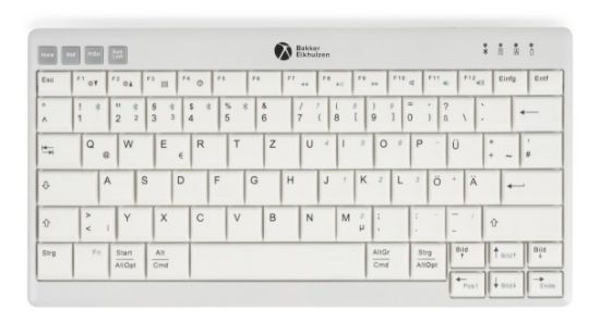 Image de BakkerElkhuizen UltraBoard 950 V2 clavier Maison USB + Bluetooth QWERTY Anglais britannique Gris foncé, Gris clair (BNEU950WV2UK)