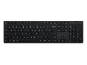 Image de Lenovo clavier maison/bureau RF sans fil + Bluetooth Belge, Français Noir (4Y41R64506)