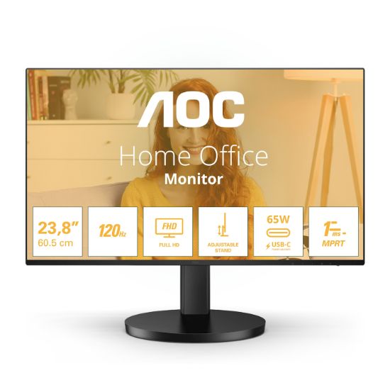 Image de AOC B3 écran plat de PC 60,5 cm (23.8") 1920 x 1080 pixels Full HD LED Noir (24B3CF2)
